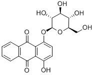 9,10-ANTHRACENEDIONE, 1-(beta-D-GLUCOPYRANOSYLOXY)-4-HYDROXY- Structural