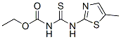 Carbamic  acid,  [[(5-methyl-2-thiazolyl)amino]thioxomethyl]-,  ethyl  ester  (9CI) Structural