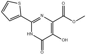 5,6-DIHYDROXY-2-THIOPHEN-2-YL-PYRIMIDINE-4-CARBOXYLIC ACID METHYL ESTER