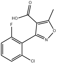 3-(2-Chloro-6-fluorophenyl)-5-methylisoxazole-4-carboxylic acid Structural