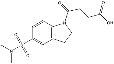 4-{5-[(DIMETHYLAMINO)SULFONYL]-2,3-DIHYDRO-1H-INDOL-1-YL}-4-OXOBUTANOICACID
 Structural