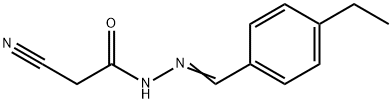 Acetic acid, cyano-, [(4-ethylphenyl)methylene]hydrazide (9CI) Structural