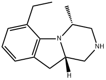 Pyrazino[1,2-a]indole, 6-ethyl-1,2,3,4,10,10a-hexahydro-4-methyl-, (4R,10aS)- (9CI) Structural