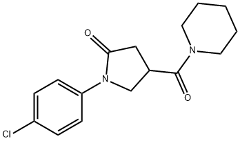 2-Pyrrolidinone, 1-(p-chlorophenyl)-4-piperidinocarbonyl- Structural