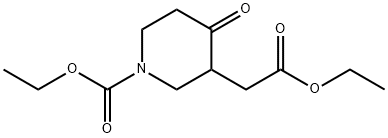 1-(Ethoxycarbonyl)-4-oxo-3-piperidineacetic acid ethyl ester Structural