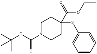 1-TERT-BUTYL 4-ETHYL 4-(PHENYLTHIO)PIPERIDINE-1,4-DICARBOXYLATE