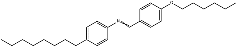 P-HEXYLOXYBENZYLIDENE P-OCTYLANILINE Structural