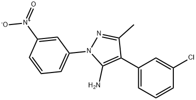 4-(3-chlorophenyl)-3-methyl-1-(3-nitrophenyl)-1H-pyrazol-5-ylamine Structural