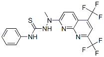 Hydrazinecarbothioamide, 2-[5,7-bis(trifluoromethyl)-1,8-naphthyridin-2-yl]-2-methyl-N-phenyl- (9CI) Structural
