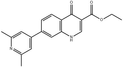 ethyl 7-(2,6-dimethyl-4-pyridyl)-1,4-dihydro-4-oxoquinoline-3-carboxylate Structural