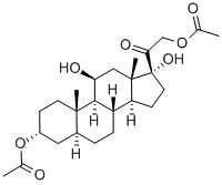 5-ALPHA-PREGNAN-3-ALPHA, 11-BETA, 17,21-TETROL-20-ONE 3,21-DIACETATE Structural