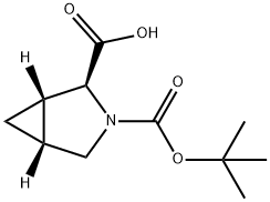 [1S-, 2R-, 5R-]3-Aza-bicyclo[3.1.0]hexane-2,3-dicarboxylic acid 3-tert-butyl ester Structural