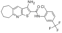 3-amino-N-[2-chloro-5-(trifluoromethyl)phenyl]-6,7,8,9-tetrahydro-5H-cyclohepta[b]thieno[3,2-e]pyridine-2-carboxamide