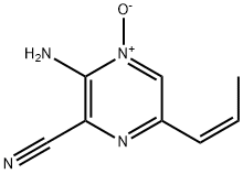 Pyrazinecarbonitrile, 3-amino-6-(1-propenyl)-, 4-oxide, (Z)- (9CI) Structural