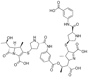 (4R,5S,6S)-3-[[(3S,5S)-5-[[[3-[[(1R,2S)-2-Carboxy-2-[(2S,3R)-5-carboxy-4-[[(3S,5S)-5-[[(3-carboxyphenyl)aMino]carbonyl]-3-pyrrolidinyl]thio]-3,4-dihydro-3-Methyl-2H-pyrrol-2-yl]-1-Methylethoxy]carbonyl]phenyl]aMino]carbonyl]-3-pyrrolidinyl]thio]-6-[(1R)-1-hydroxyethyl]-4-Methyl-7-oxo-1-azabicyclo[3.2.0]hept-2-ene-2-carboxylic Acid Structural