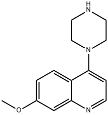 7-METHOXY-4-(PIPERAZIN-1-YL)QUINOLINE Structural