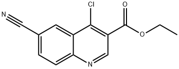 4-CHLORO-6-CYANO-QUINOLINE-3-CARBOXYLIC ACID ETHYL ESTER Structural