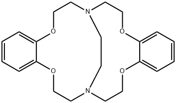 5,6,14,15-DIBENZO-4,7,13,16,21,24-HEXAOXA-1,10-DIAZABICYCLO[8.8.8]HEXACOSANE Structural