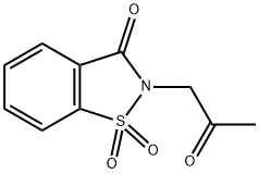 1,1-DIOXO-2-(2-OXO-PROPYL)-1,2-DIHYDRO-1LAMBDA*6*-BENZO[D]ISOTHIAZOL-3-ONE Structural