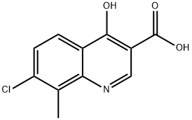 7-CHLORO-4-HYDROXY-8-METHYLQUINOLINE-3-CARBOXYLIC ACID Structural