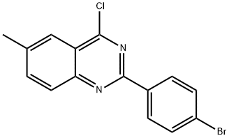 2-(4-BROMO-PHENYL)-4-CHLORO-6-METHYL-QUINAZOLINE Structural