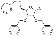 1-chloro-Tri-2,3,5-O-benzyl-D-arabofuranose Structural