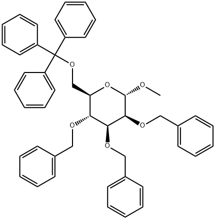 Methyl-6-O-trityl-2,3,4-tri-O-benzyl-α-D-mannopyranoside Structural