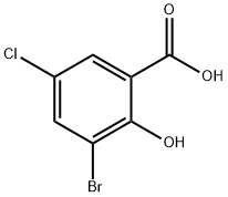 3-Bromo-5-chloro salicylic acid Structural