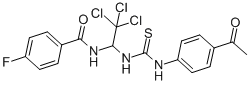 N-(1-{[(4-acetylanilino)carbothioyl]amino}-2,2,2-trichloroethyl)-4-fluorobenzamide