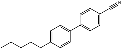 4-Cyano-4'-pentylbiphenyl Structural