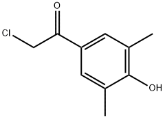 2-CHLORO-1-(4-HYDROXY-3,5-DIMETHYLPHENYL)-1-ETHANONE Structural