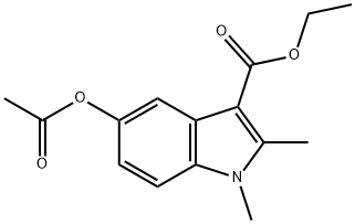 Ethyl 5-acetyloxy-1,2-dimethylindole-3-carboxylate Structural