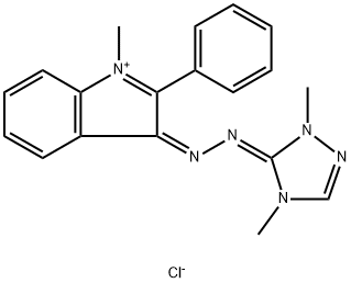 3-[(2,4-dihydro-2,4-dimethyl-3H-1,2,4-triazol-3-ylidene)hydrazono]-1-methyl-2-phenyl-3H-indolium chloride Structural