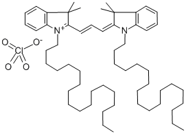 1,1'-DIOCTADECYL-3,3,3',3'-TETRAMETHYLINDOCARBOCYANINE PERCHLORATE Structural