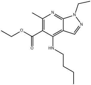 4-(BUTYLAMINO)-1-ETHYL-6-METHYL 1H-PYRAZOLO[3,4B]PYRIDINE-5-ETHYLCARBOXYLATE HYDROCHLORIDE