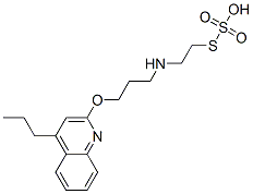 Thiosulfuric acid hydrogen S-[2-[[3-[(4-propyl-2-quinolinyl)oxy]propyl]amino]ethyl] ester Structural