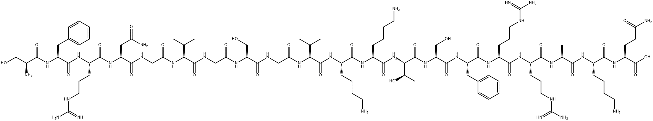 H-SER-PHE-ARG-ASN-GLY-VAL-GLY-SER-GLY-VAL-LYS-LYS-THR-SER-PHE-ARG-ARG-ALA-LYS-GLN-OH Structural