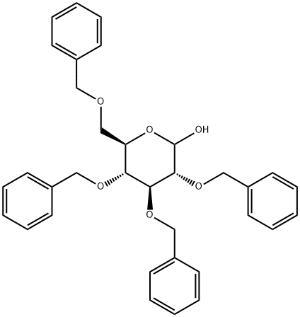 2,3,4,6-Tetra-O-benzyl-D-glucopyranose Structural Picture