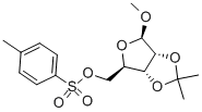 Methyl 2,3-O-isopropylidene-5-O-(p-tolylsulfonyl)-beta-D-ribofuranoside Structural