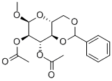 Methyl-4,6-di-O-benzylidene-2,3-di-O-acetyl-α-D-glucopyranoside Structural