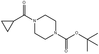 tert-butyl 4-(cyclopropylcarbonyl)-1-piperazinecarboxylate Structural