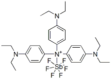 tris[4-(diethylamino)phenyl]ammoniumyl hexafluoroantimonate(1-) Structural