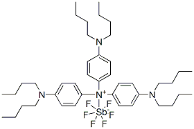 tris[4-(dibutylamino)phenyl]ammoniumyl hexafluoroantimonate(1-) Structural