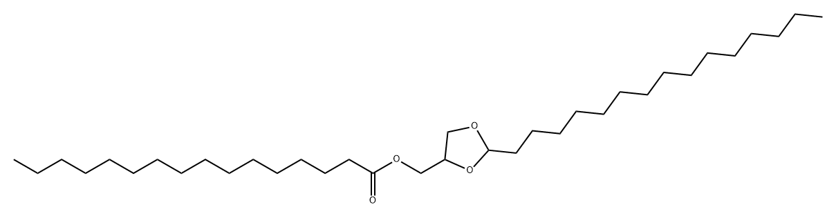 Hexadecanoic acid (2-pentadecyl-1,3-dioxolan-4-yl)methyl ester Structural