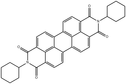 2,9-Di(cyclohexyl)-anthra2,1,9-def:6,5,10-d'e'f'diisoquinoline-1,3,8,10-tetrone Structural