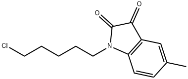 1-(5-CHLORO-PENTYL)-5-METHYL-1H-INDOLE-2,3-DIONE Structural