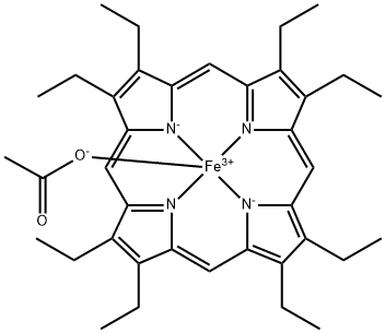 2,3,7,8,12,13,17,18-OCTAETHYL-21H,23H-PORPHINE IRON(III) ACETATE Structural