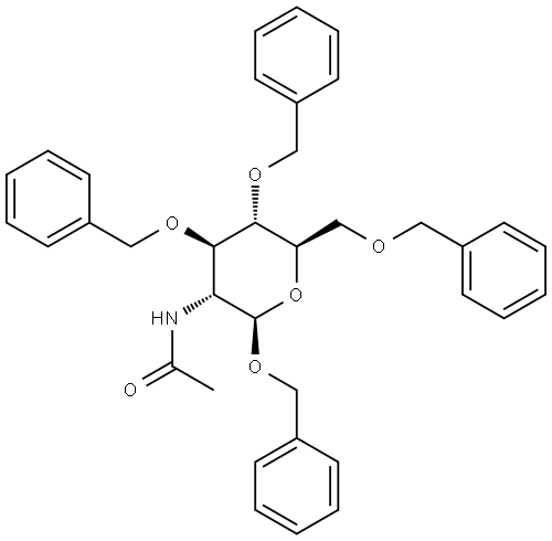 Benzyl 2-Acetamido-3,4,6-tri-O-benzyl-2-deoxy-β-D-glucopyranoside Structural