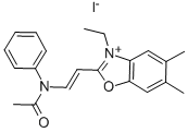 2-(2-N-ACETANILINO)VINYL-5,6-DIMETHYL-3-ETHYLBENZOXAZOLIUM IODIDE