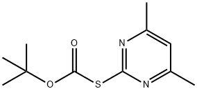 S-Boc-2-mercapto-4,6-dimethylpyrimidine Structural